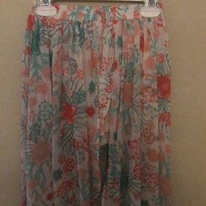 Floral Skirt/shorts